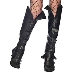 Boot Covers Leather-Look Black