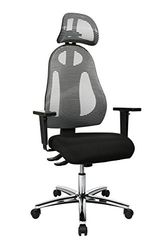 Topstar Free Art Chroom Bureaudraaistoel, Stof, Zwart Lichtgrijs, 61 X 65 X 143 Cm