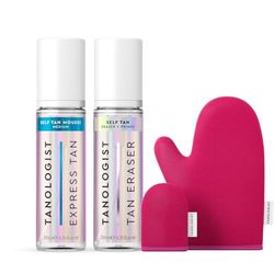 Tanologist schiuma autoabbronzante media (200 ml) + Tanologist Struccante autoabbronzante (200ml) + Tanologist Guanto Autoabbronzante Viso e Corpo Duo
