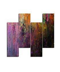 Homemania Regentafel, 4 stuks, Abstract from Living, Room-Multicolor, MDF, 76 x 0,3 x 50 cm