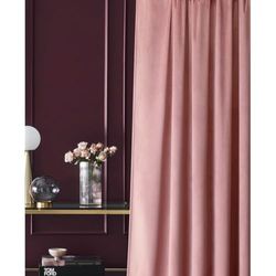 room99 Rideau en Velours avec œillets argentés Charmy 140 x 280 Largeur x Hauteur, Décoration de fenêtre, Rideau Thermique Isolant Anti Froid et Chaleur pour Salon Rose, 1 pièce