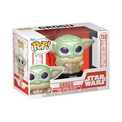 Funko POP! Star Wars: Holiday - Grogu (barnet, baby Yoda) - (Grogu (barnet, baby Yoda), baby Yoda) - Samlingsbar vinylfigur - Presentidé - Officiell merchandise - Leksaker för barn och vuxna