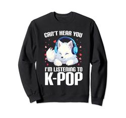 No puedo oírte, estoy escuchando mercancía de K-pop Arctic Fox Sudadera