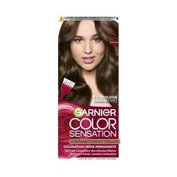 Garnier Color Sensation Coloration, Castano Chiaro 5.0, Colorazione Crema Permanente, Tutti i Tipi di Capelli, Colore fino a 10 Settimane & Copre i Capelli Bianchi 100%