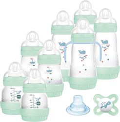 Mam Easy Start Anti-Colic babyfles, 8 flessen in 130 ml, 160 ml en 260 ml maten, 1 Start Nano, 4 afdichtingsschijven, 1 extra zachte griptuit, diverse kleuren, 7-30 g