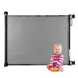 Relaxdays Barrière de sécurité Extensible, 70 à 180 cm, perçage, pour Enfant, Chien, Protection, Noire
