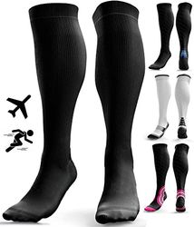 aZengear Calcetines de Compresión para Hombres y Mujer (20-30mmHg ) Medias de Compresion Varices, Deporte, Running, Embarazo, Circulación Sanguínea, Vuelos y Trombosis, Enfermeria, Médicos S/M