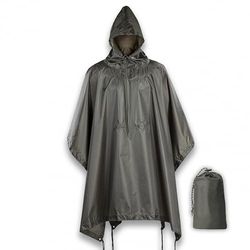 M-Tac Poncho da pioggia tattico – Poncho militare militare – impermeabile Ripstop campeggio escursionismo all'aperto caccia copertura antipioggia (oliva)