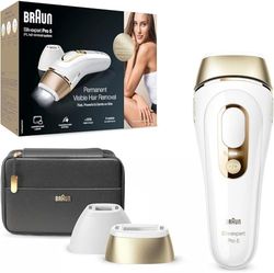 Braun IPL Silk-Expert Pro 5, At Home Hair Removal, Alternative For Laser Hair Removal, Includes Pouch, Venus Razor, Precision Head, 2 Years Of Smooth Skin, Gift For Women, White/Gold, PL5223