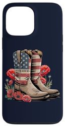 Patriotic Western Rustic USA America Custodia per iPhone 13 Pro Max