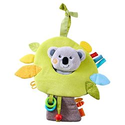 HABA 306655 Koala, ontdekkingskussen, multifunctioneel speelgoed vanaf 0 maanden, bevordert verbeeldingsvermogen, grijs