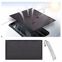 VARGTR Car Sunroof Sunshade,Sun Shade Magnetic Net,Car Roof Cover,Breathable Mesh Magnetic Sunroof Screen,UV Sun Protection for Baby Kids Breastfeeding When Parking on Trips(Large)