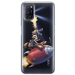 ERT GROUP mobiltelefonfodral för Oppo A92/ A72/ A52 originalt och officiellt licensierat Marvel mönster Rocket 007 optimalt anpassad till formen på mobiltelefonen, gedeeltelijk transparant