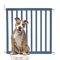 Bettacare Simply Secure Wooden Screw Fit Gate, 72cm - 79cm, Azure Blue, Wooden Dog Gate Gate, Screw Fit Pet Stair Gate, Puppy Gate, Stylish and Practical Safety Barrier