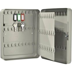 BARSKA AX11694 105 Position Key Cabinet Lock Box Grey, Alloy Steel, Beige, 9" x 3" x 11.75"
