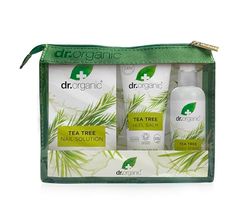 Set da viaggio piedi e unghie Dr Organic Tea Tree | Deodorante, Piedi secchi e screpolati, Purificante, Vegano, Non testato sugli animali, Senza parabeni e SLS, Confezione da 3