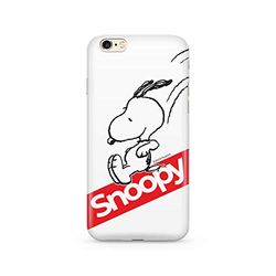 ERT GROUP Original Snoopy TPU Case for iPhone 6 PLUS, Liquid Silicone Cover, Flexible and Slim, Protective for Screen, Shockproof and Anti-Scratch Phone Case White