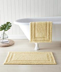 Tommy Bahama - Tappeti da bagno, tappetino da bagno in cotone, decorazione bagno altamente assorbente (Isla giallo, 2 pezzi)