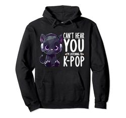 No puedo escucharte, estoy escuchando mercancía de K-pop de K-pop de Kpop Panther Sudadera con Capucha