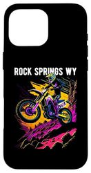 Rock Springs Wyoming Motocross Dirt Bike Motorcycle Design Case for iPhone 16 Pro Max