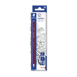 Staedtler, Crayon graphite de haute qualité pour l'écriture, mine H, le dessin et les croquis, Lot de 12 crayons, 110