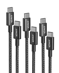Anker 333 USB-C naar USB-C kabel, 100 W USB C-kabel, 1 m + 1,8 m + 3 m USB 2.0 C snellaadkabel voor iPhone 16/15-serie, MacBook Pro/Air, iPad Pro/Air, Galaxy S24, Pixel, Switch, LG en meer