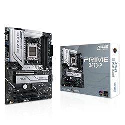 ASUS PRIME X670-P Scheda Madre ATX, AMD X670, AMD AM5, DDR5, PCI 5.0, Realtek 2.5Gb Ethernet, Realtek 7.1 Surround, 3xM.2, 6xSATA 6GB/s, USB 3.2 gen 2x2, Aura Sync RGB, Nero