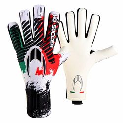 HO Soccer Pro Evolution Squadra Negative Italy keepershandschoenen, uniseks, volwassenen, groen/wit/rood, maat 9,5