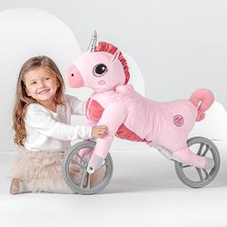 Mondo Toys-My Buddy Wheels Unicorn Balance Bike zonder pedalen, gewicht tot 20 kg. - Kleur wit/roze-25470 uniseks voor kinderen, wit-roze, verstelbaar