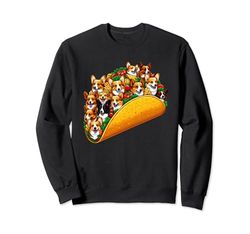 Tacos divertidos Corgi para niños y mujeres Cinco de Mayo Taco Sudadera