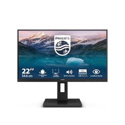 PHILIPS 222S9JML - 21,5-inch Full HD-monitor, in hoogte verstelbaar, luidsprekers (1920x1080, 75 Hz, HDMI, DisplayPort) zwart