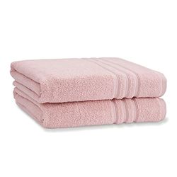 Catherine Lansfield Zero Twist Paire de draps de Bain Rose