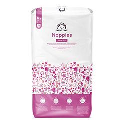 Amazon Brand - Mama Bear Ultra Dry Nappies, Size 5+ (11-17 kg), 72 Count, White
