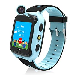 Birgus Smartwatch SIM GPS-smartwatch voor kinderen met SOS-knop, locatieweergave, telefoon & spraakberichten via app verbonden met de smartphone van de ouders