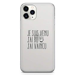 Zokko iPhone 11 Pro Max fodral "I'm Comu I Drunk I Conegred" - mjukt genomskinligt bläck svart