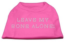 Mirage Leave My Bone Alone - Camisa para Mascota, diseño con Diamantes de imitación, Talla XS, Color Rosa Brillante