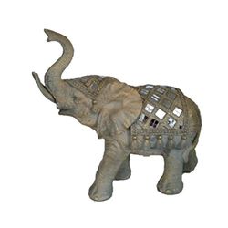 DRW olifant, kunsthars, verguld, 23 x 10 x 20 cm