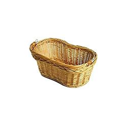 Mafalda Wicker Basket with Mobile Handle, Multicolor, Small