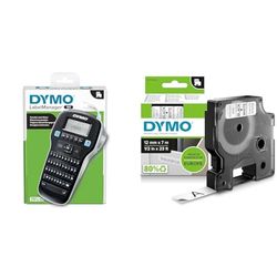 DYMO Étiqueteuse LabelManager 160 | Clavier AZERTY | Imprimante Portable D'Ã‰tiquettes Autocollante & D1 étiquettes Autocollantes, Impression en Noir sur Fond Blanc, 12 mm x 7 m