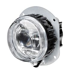 HELLA 1N0 011 988-061 LED-Faro antiniebla - 90mm Performance L4060 - 24/12V - redondo - Montaje - Tulipa transparente - Color de tulipa: transparente - Conector: FEP - derecha