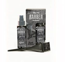 BARBER MARMARA Temporary Hair Colour Black 125 ml/Moustache Beard and Hair Colour/Eliminates Grey for a Thicker and Fuller Appearance/Free from Ammonia and Peroxide/Ready Mixture