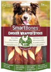 Smartbones 5 bastoncini di pollo avvolti in pelle di mucca, dolcetti da masticare per cani