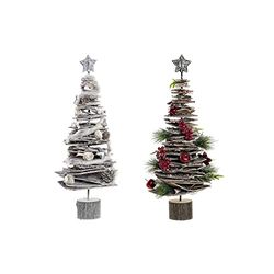 DKD Home Decor LED kerstboom, 22 x 22 x 52 cm, 2 stuks