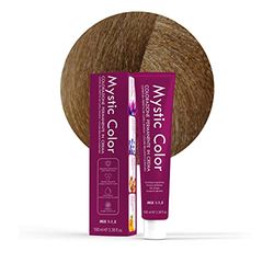 Mystic Color, Coloration Cheveux, Formule Enrichie en Huile d'Argan et Calendula, Crème Colorante Permanente Longue Durée, Blond Tabac 7.8, 100 ml