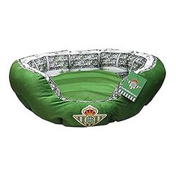 CYPBRANDS Real Betis BALOMPIÉ - Letto per animali domestici, cani, gatti, conigli, taglia L, 3 misure disponibili, forma a stadio, cuscino indipendente, prodotto ufficiale (marchi CyP)