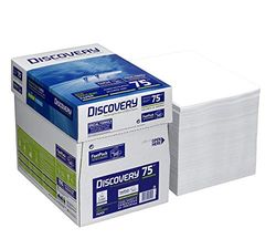 Discovery 834270 A75S - Papel sin madera, A4, 75 g/m², 2500 hojas, color blanco