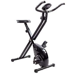 Techfit Cyclette da Camera Pieghevole - Posizioni Verticali per Bici da Interno, Supporto per Tablet, Bluetooth, Altoparlante e Sensore Pulsazioni