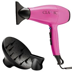 Gama Italy Professional Asciugacapelli Professionale - Motore Italiano AC a Lunga Durata – 2200 W – Design Elegante e Ergonomico - Made in Italy (Fucsia)