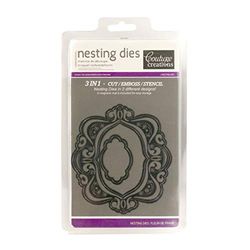 Couture Creations "Fleur-De Frame" Nesting Dies, Black