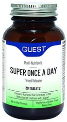 Quest Super Once a Day Multi-Nutrients (30 Tablets) - 6 Hour Timed Release Multivitamin Tablets for Men & Women. All-in-One Multi Vitamin Tablet Contains 17 Vitamins & 12 Minerals.